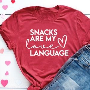 SNACKS ARE MY LOVE LANGUAGE t shirt